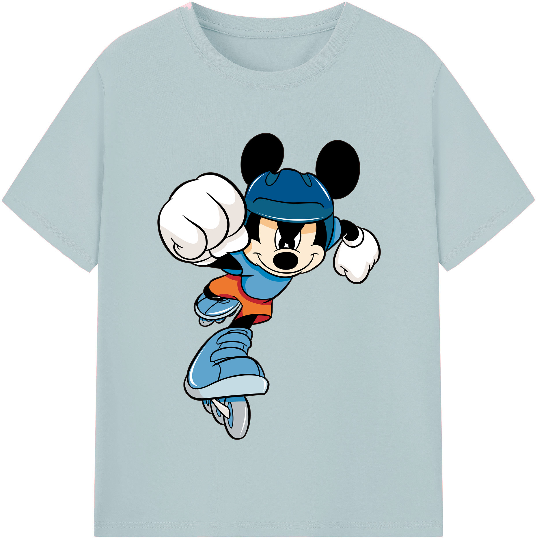 （画像用） ミッキーマウス Mickey Mouse 綿100％半袖Tシャツ（フロントプリント）
